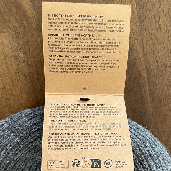 The North Face Caesars Virginia Charcoal Knit Beanie, Unisex - Picture 3 of 5